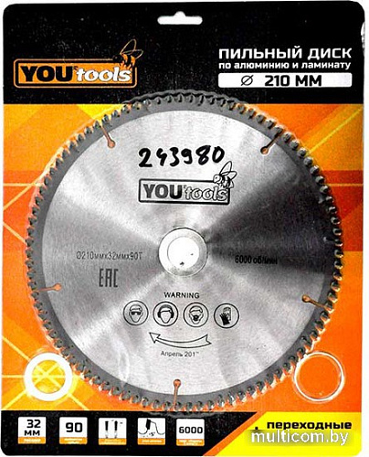 Пильный диск Yourtools Z90 210/32мм