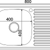 Кухонная мойка Mixline R 555233 (с сифоном)