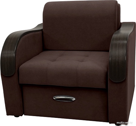 Кресло Сириус Лидер-1 НПБ 105x110 (Eva 04 велюр темно-коричневый)