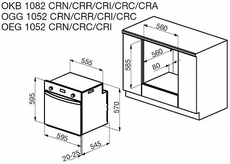 Духовой шкаф Korting OGG 1052 CRI