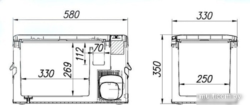 Компрессорный автохолодильник Alpicool MK25