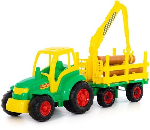 Полесье Чемпион трактор + прицеп-лесовоз 8229