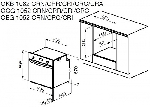 Духовой шкаф Korting OGG 1052 CRI