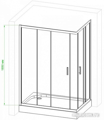 Душевой уголок Royal Bath RB9100HPD-C-CH 100x90