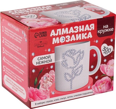 Набор для создания поделок/игрушек Школа талантов Алмазная мозаика на кружке. Самой нежной 10175212