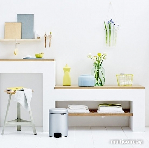 Brabantia Pedal Bin NewIcon 5 л (серый металлик)