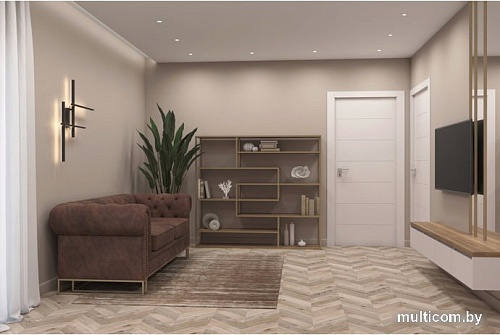 Стеллаж Hype Mebel Зиг-Заг 200x150 (черный/дуб галифакс натуральный)