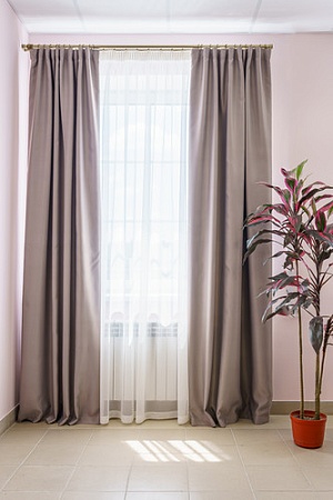 Комплект штор Decoretto Блэкаут светлый БСС-K20 4.25x2.7 м (серый, 2 шт)