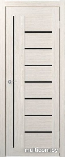 Межкомнатная дверь Юркас Stark ST3 ДО 60x200 (бьянко, стекло lacobel черный лак)