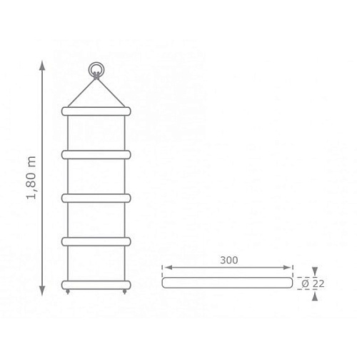 Элемент комплекса KBT Wooden Rungs Rope Ladder Light