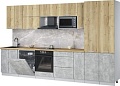 Готовая кухня Интерлиния Мила Лайт 3.5-ПМ2 (дуб золотой/бетон/дуб бунратти)