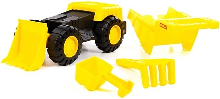 Игрушечный транспорт Полесье Автомобиль-самосвал Эксперт многофункциональный в сеточке 84286