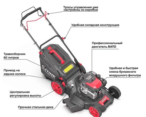 Газонокосилка GETINK GLM51S