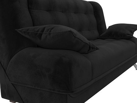 Диван Лига диванов Анна 102743 (велюр, черный)