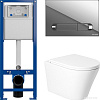 Унитаз подвесной Saniteco KW-9005W в комплекте с инсталляцией + 64110 + S-IN-MZ-VECTOR