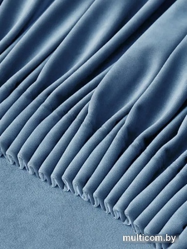 Комплект штор Soft Lines Бархат 9137-А27 2x2.4 м (голубой, 2 шт)