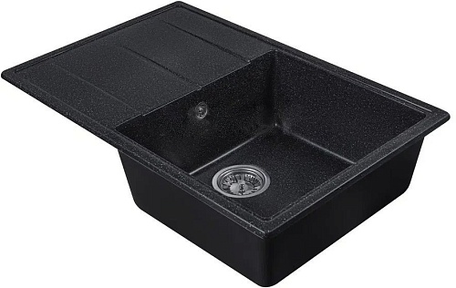 Кухонная мойка Marblan Magnum R (черный, с сифоном)