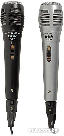 Микрофон BBK CM215 (черный+серебристый)