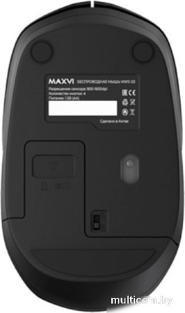 Мышь Maxvi MWS-03 (черный)