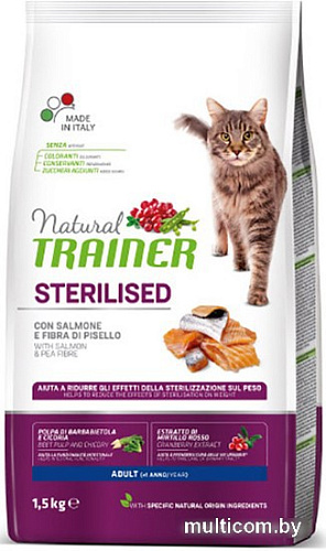 Сухой корм для кошек Trainer Natural Sterilised Adult с лососем 3 кг