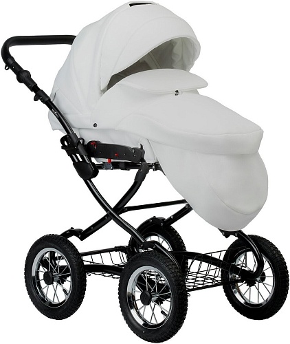 Универсальная коляска Indigo Barbara ECO Classic (2 в 1, be 05/белая кожа)