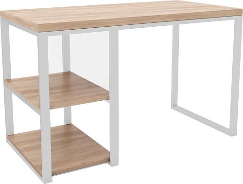 Стол Hype Mebel Дэск-2 110x50 (белый/дуб галифакс натуральный)