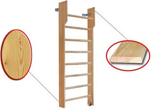 Шведская стенка (лестница) Dinamika С турником ZSO-002557 (3.1x1, сосна)
