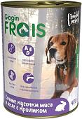 Консервированный корм для собак Frais Holistic Dog мясные кусочки с кроликом в желе 420 г