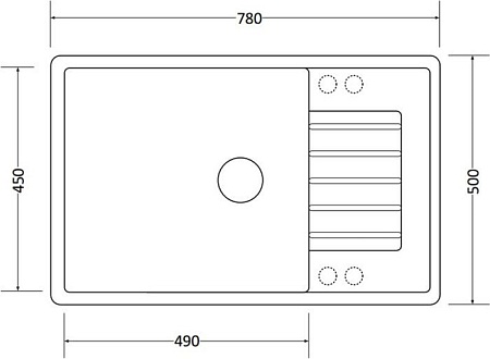 Кухонная мойка ZorG Dello 78 (черный оникс)