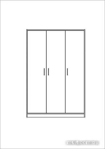 Шкаф распашной Mio Tesoro Орион 3-х створчатый 2.01.01.030.1 (белый)
