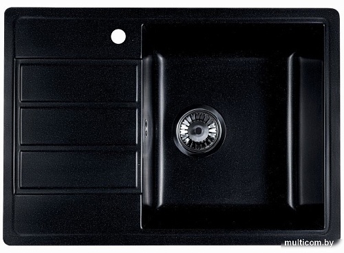 Кухонная мойка Marblan Recta R (оникс, с сифоном)
