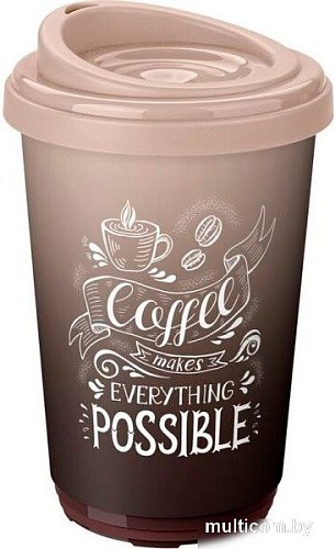 Многоразовый стакан Бытпласт 4332333 400 мл (темно-бежевый)