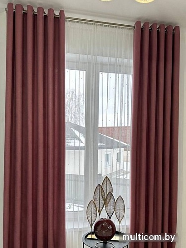 Комплект штор Модный текстиль Канвас 06L 112MTKANVASMO2-11 2.6x4.2 (2шт, розовая пудра/золотой)