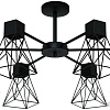 Люстра средней высоты Элетех Дельта 161 НПБ 01-6х60-118 Е27 (черный муар)