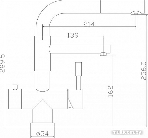 Смеситель ZorG SZR-1068P-D Arcada Inox