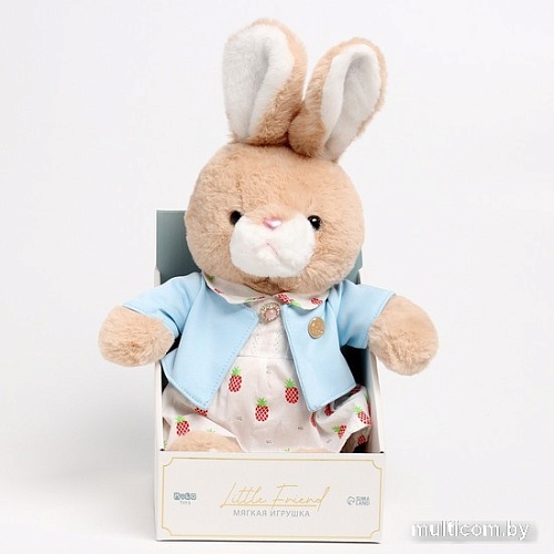 Классическая игрушка Milo Toys Little Friend Зайка в платье и голубой кофточке 9905658