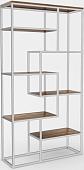 Стеллаж Hype Mebel Зиг-Заг-2 100x170 (белый/дуб галифакс олово)