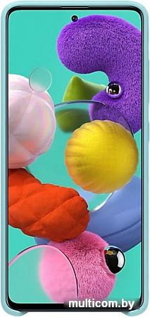 Чехол Samsung Silicone Cover для Samsung Galaxy A51 (голубой)