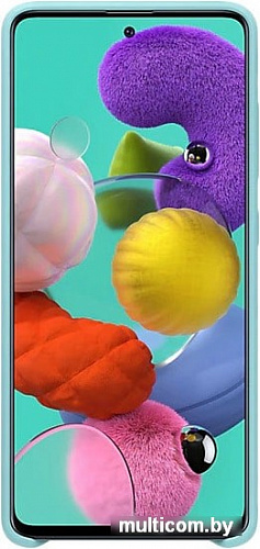 Чехол Samsung Silicone Cover для Samsung Galaxy A51 (голубой)