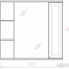 Onika Шкаф с зеркалом Александрия 90.02R [209023]