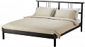 Кровать Ikea Рикене 200x160 (черно-коричневый, Лурой) 993.029.04