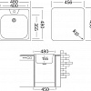 Кухонная мойка Ukinox Классика CLM480.480 ---T6K 0C- (с сифоном)