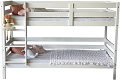 Двухъярусная кровать Dyatel Моритц 90x200 с настилом HF-BS-059-WH (белый)