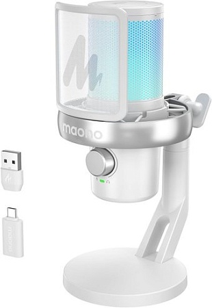 Проводной микрофон Maono DM40 Pro (белый)