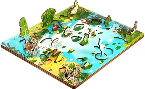 Мозаика/пазл Нескучные игры Обитатели пруда 3D 7923