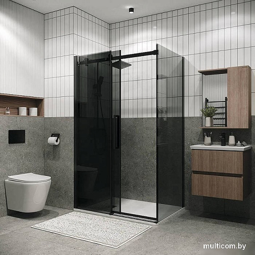 Душевой уголок Grossman Classic 100x90x195 120.K33.04.1090.21.10 (черный матовый/тонированно стекло)