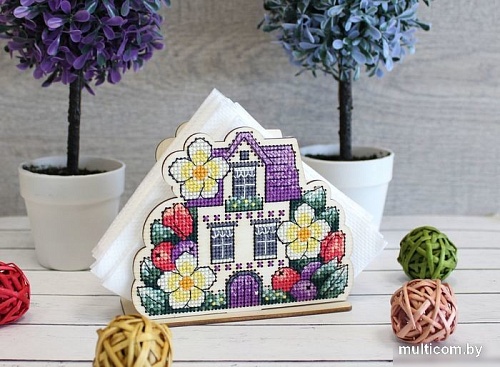 Набор для вышивания Щепка Салфетница. Домик