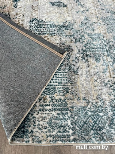 Ковер для жилой комнаты Radjab Carpet Бьянка прямоугольник D057A 7615RK-b 2x2.9 (cream shirink/blue fdy)
