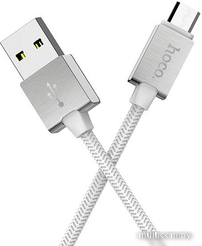 Кабель Hoco U49 microUSB (белый)