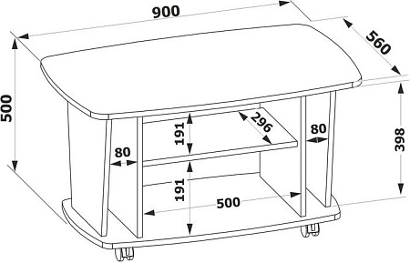 Журнальный столик Сокол СЖ-3 (дуб сонома)